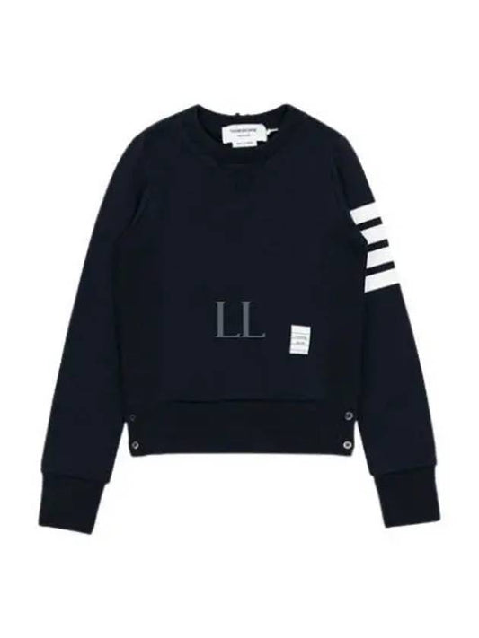 Engineered 4 Bar Stripe Loopback Jersey Knit Crewneck Sweatshirt Navy - THOM BROWNE - BALAAN 2