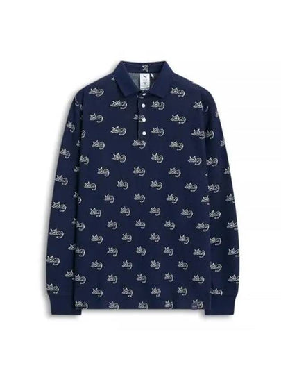 Jacquard Polo Shirt Navy - PUMA - BALAAN 2