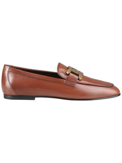 Kate Metal Logo Leather Loafers Brown - TOD'S - BALAAN 2