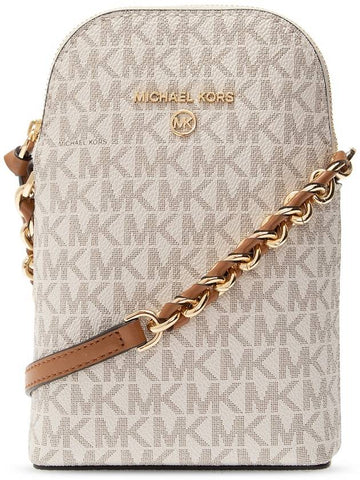 Michael Michael Kors Strapped Phone Holder, Women's, Beige - MICHAEL KORS - BALAAN 1