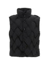 Weaving Vest Padded Black - BOTTEGA VENETA - BALAAN.