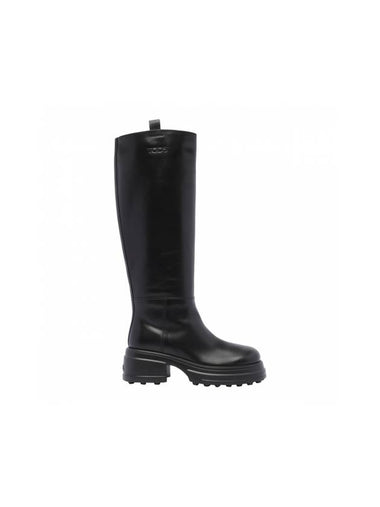 Platform Leather Middle Boots Black - TOD'S - BALAAN 1