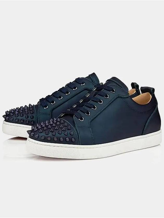 Men's Lewis Junior low-top leather blue purple sneakers 1200278 U586 - CHRISTIAN LOUBOUTIN - BALAAN 1