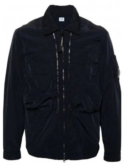 Chrome-R Hooded Over Long Sleeve Shirt Navy - CP COMPANY - BALAAN 2