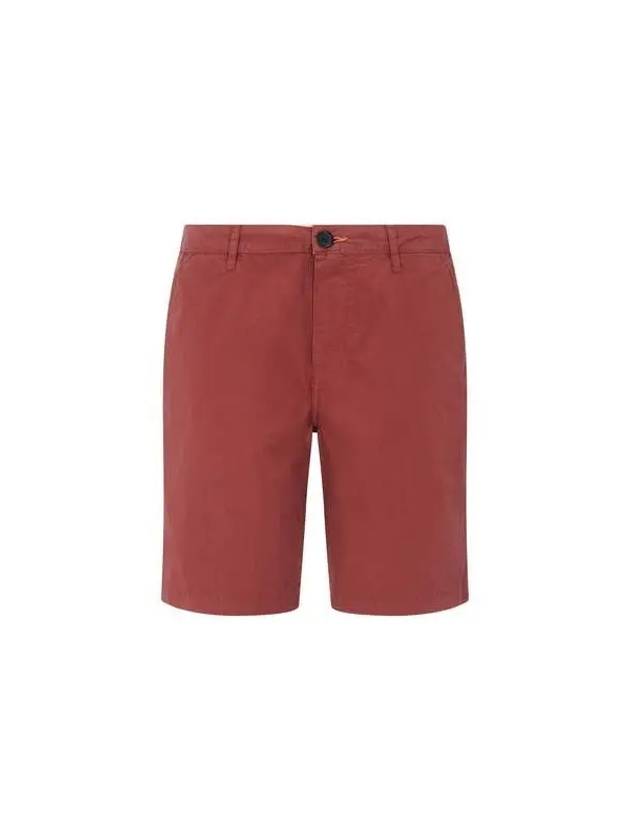 PS Square Logo Patch Cotton Shorts Brick 270645 - PAUL SMITH - BALAAN 1