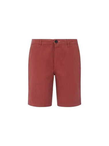 PS Square Logo Patch Cotton Shorts Brick 270645 - PAUL SMITH - BALAAN 1