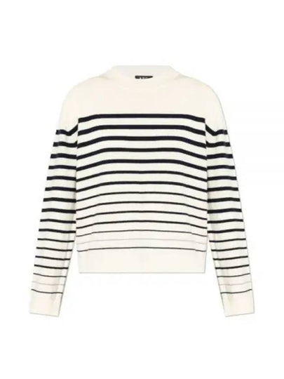 Billie Stripe Wool Knit Top Navy Ecru - A.P.C. - BALAAN 2