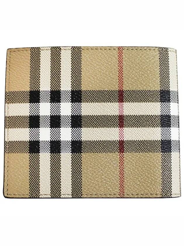 Check Half Wallet Beige - BURBERRY - BALAAN 3