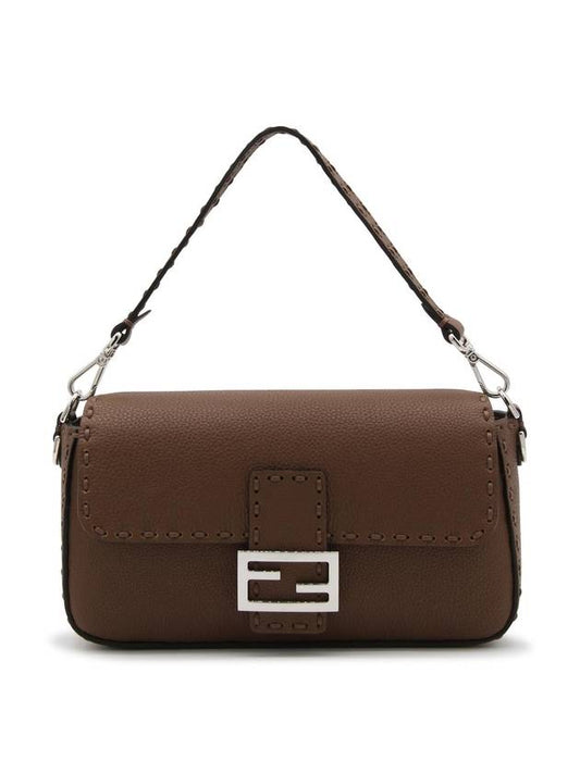 Baguette Selleria Medium Shoulder Bag Brown - FENDI - BALAAN 1