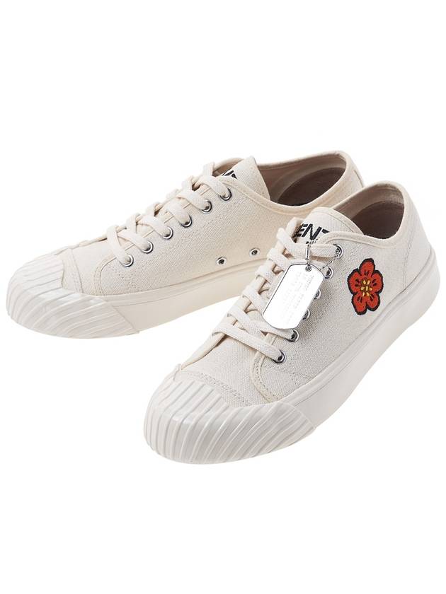 School Flower Low Top Sneakers Cream - KENZO - BALAAN 2