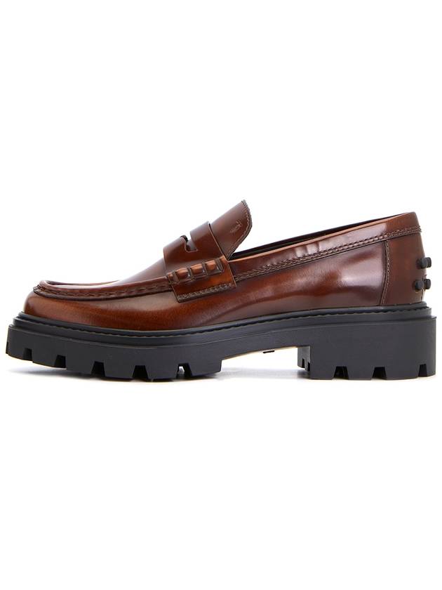 Preppy Leather Loafer Brown - TOD'S - BALAAN.