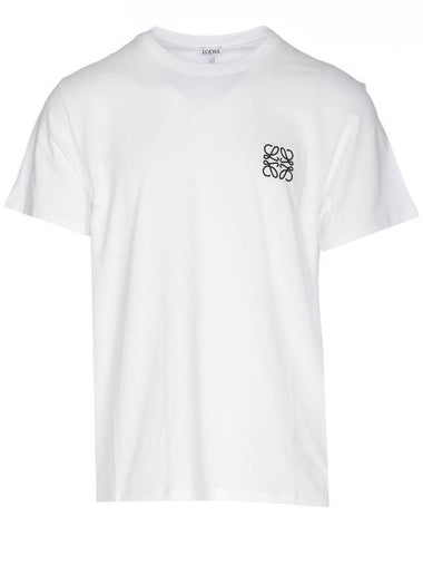 Anagram Crew Neck Cotton Short Sleeve T Shirt White - LOEWE - BALAAN 1