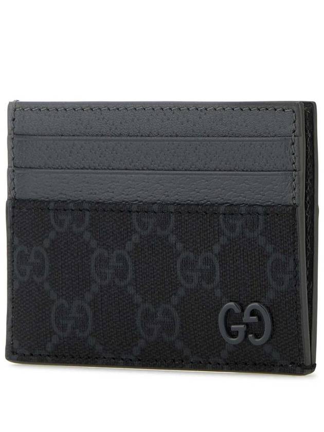 GG Detail Supreme Canvas Card Wallet Black - GUCCI - BALAAN 3