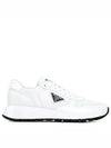 Prax 01 Re-Nylon Brushed Leather Low-Top Sneakers White - PRADA - BALAAN 2