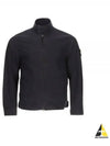 Tela Mock Neck Zip-up Jacket Navy - STONE ISLAND - BALAAN 2