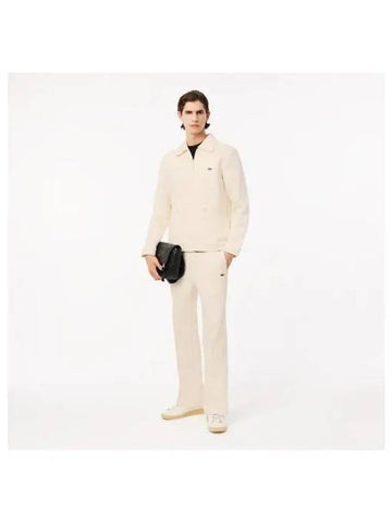 Men s Double Face Track Pants Ivory - LACOSTE - BALAAN 1