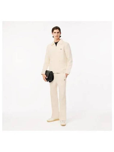 Men s Double Face Track Pants Ivory - LACOSTE - BALAAN 1