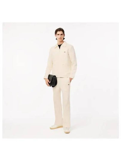 Men s Double Face Track Pants Ivory - LACOSTE - BALAAN 1