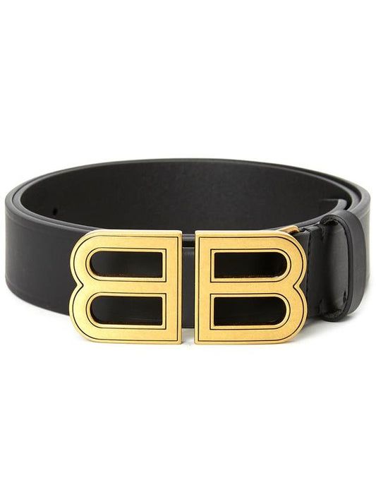 Logo Buckle Leather Belt Black - BALENCIAGA - BALAAN 2