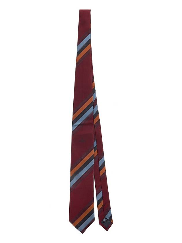 Classic Striped Silk Tie Bordeaux - VIVIENNE WESTWOOD - BALAAN 2