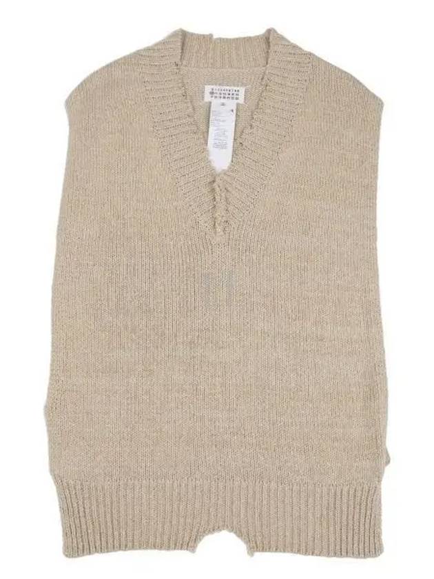 Wool Alpaca Tabard Vest Beige - MAISON MARGIELA - BALAAN 2