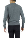 Men's Cashmere Blend Crew Neck Knit Top Grey - AMI - BALAAN 7