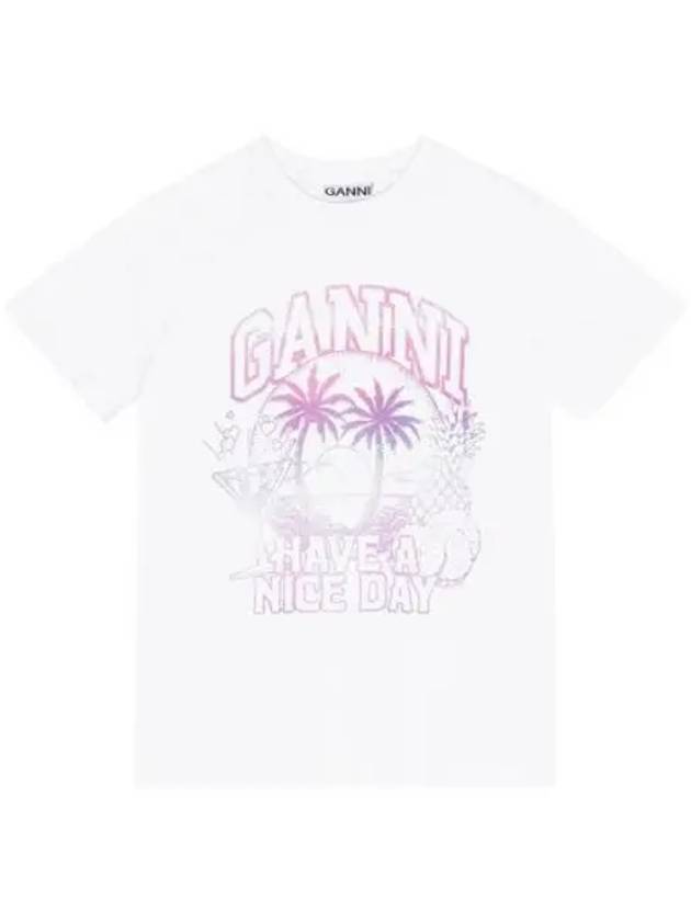 24FW T3918 Cocktail relaxed logo short sleeve t-shirt 1014046 - GANNI - BALAAN 1