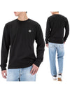 Chest Patch Long Sleeve T-Shirt Black - STONE ISLAND - BALAAN 2