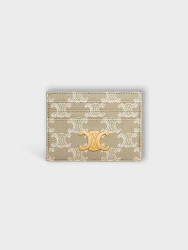 Logo Triomphe Canvas Card Wallet Grege - CELINE - BALAAN 2