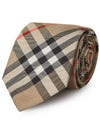 Men's Modern Cut Vintage Check Silk Tie Beige - BURBERRY - BALAAN 10