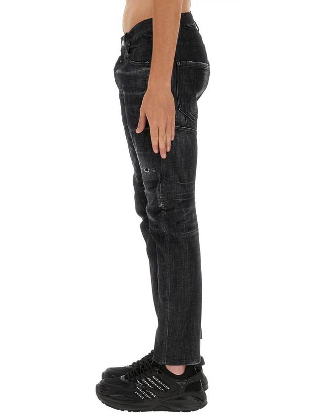 Denim Straight Pants S74LB1579 S30357900 BLACK - DSQUARED2 - BALAAN 5