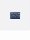 Caro XS Supple Cannage Calfskin Card Wallet Deep Ocean Blue - DIOR - BALAAN 5