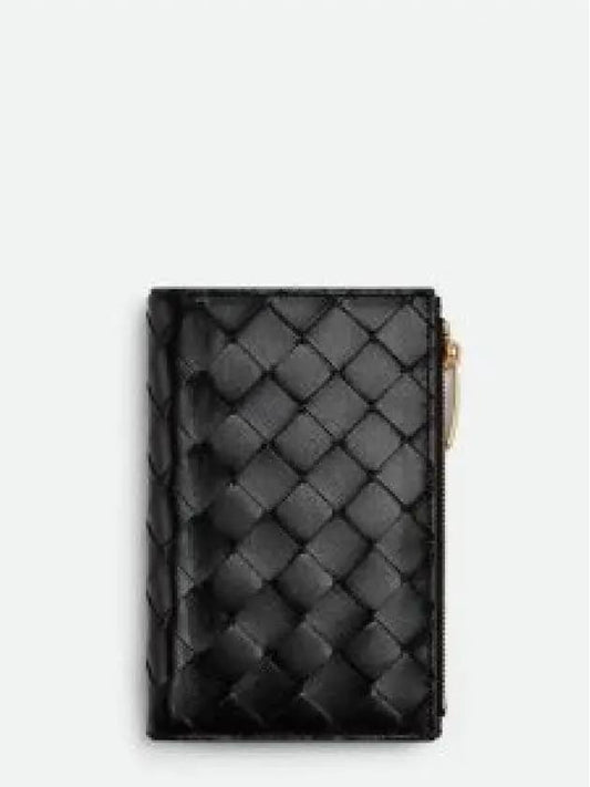 Intrecciato Folder Zipper Card Wallet Black - BOTTEGA VENETA - BALAAN 2