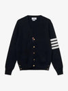 Milano Stitch 4 Bar Cardigan Navy - THOM BROWNE - BALAAN 2