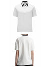 Logo Patch Short Sleeve Polo Shirt Off White - MONCLER - BALAAN 5