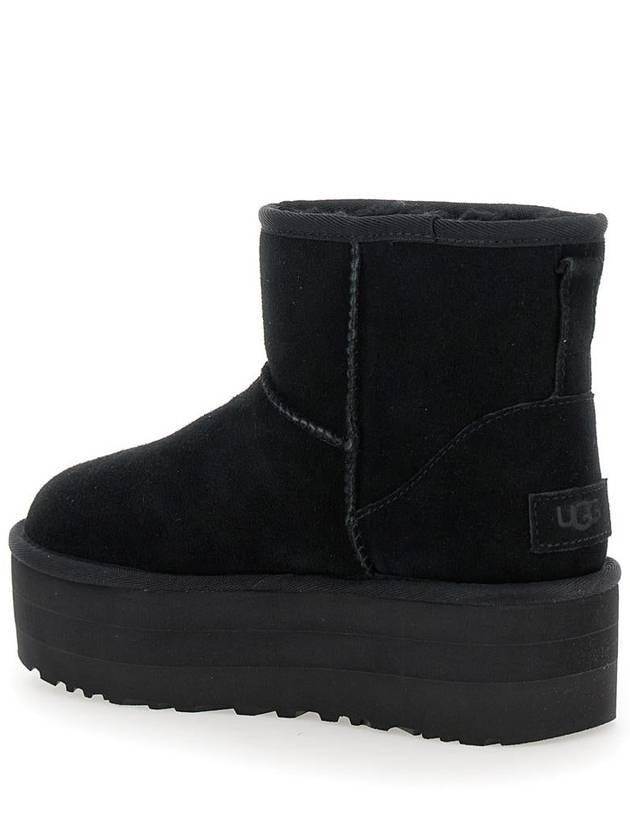 'Classic Mini Platform' Black Ankle Boots With Platform In Suede Woman - UGG - BALAAN 3