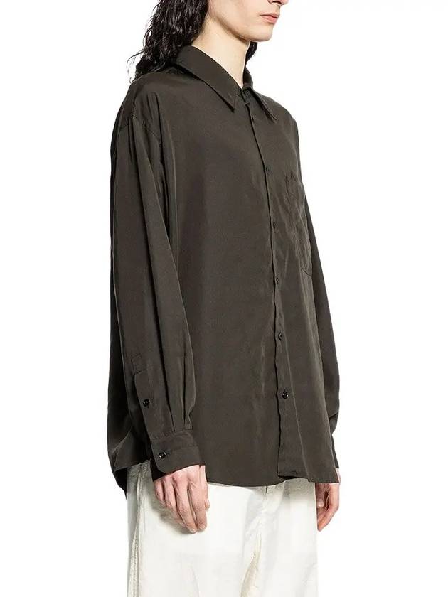 Double Pocket Long Sleeve Shirt Brown - LEMAIRE - BALAAN 4