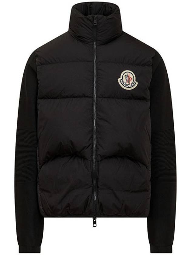 Logo Patch Padding Cardigan Black - MONCLER - BALAAN 2