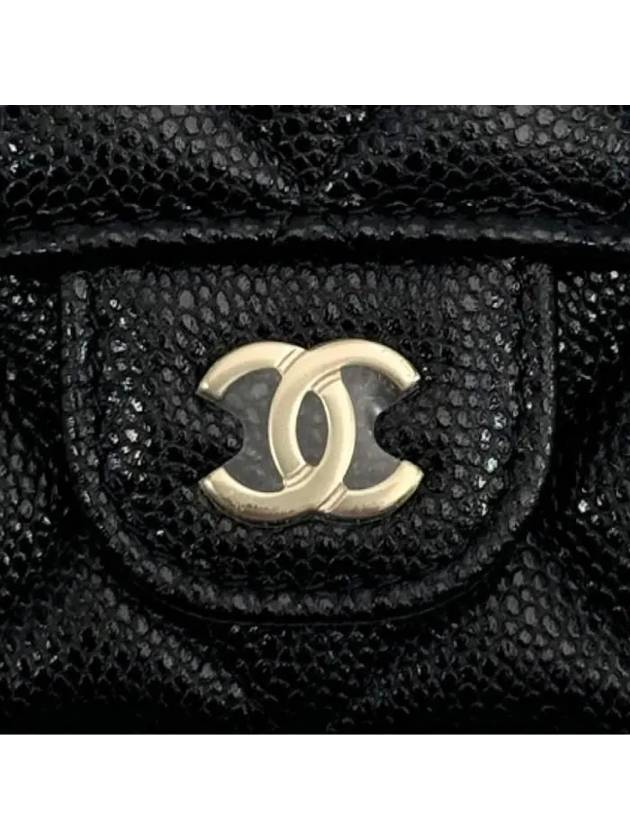 Classic Gold Logo Caviar Card Wallet Black - CHANEL - BALAAN 7