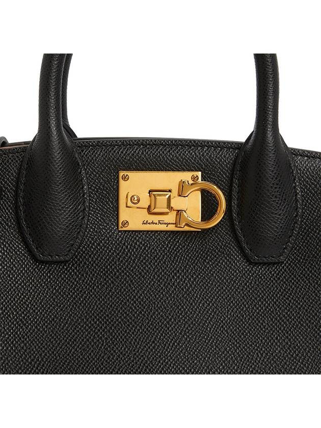 Gancini Studio Box Tote Bag Black Bonbon - SALVATORE FERRAGAMO - BALAAN 9