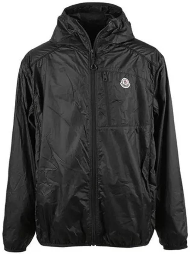 1A00036 68953 999 Logo Patch Nylon Hooded Jacket Black Men s TJ 271897 - MONCLER - BALAAN 1