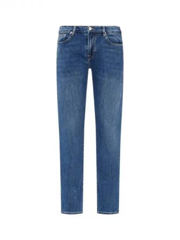 PS Back Leather Patch Slim Leg Jeans Blue 270958 - PAUL SMITH - BALAAN 1