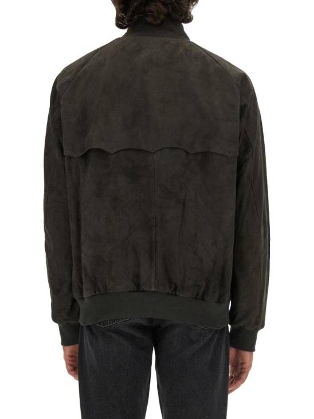 G9 Slim Fit Suede Jacket Black - BARACUTA - BALAAN 4