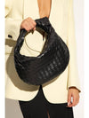 Teen Jodie Intrecciato Leather Tote Bag Black - BOTTEGA VENETA - BALAAN 3