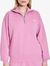 Baby Fox Half Zip Up Sweatshirt Pink - MAISON KITSUNE - BALAAN 6