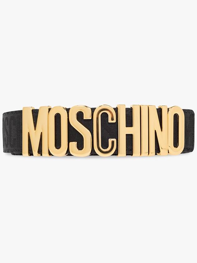 logo buckle leather belt A80018268 - MOSCHINO - BALAAN 2