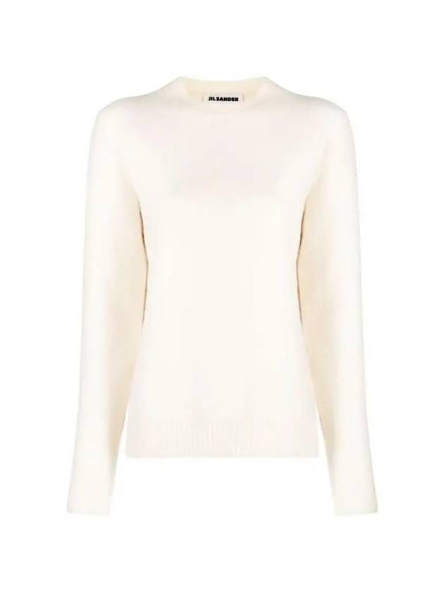 Wool Long Sleeve Knit Top White - JIL SANDER - BALAAN 2