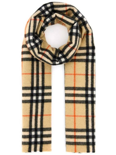 Happy Check Cashmere Scarf Sand - BURBERRY - BALAAN 2