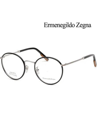 Zegna Glasses Frame EZ5182F 001 Round Frame Men Women Asian Fit - ERMENEGILDO ZEGNA - BALAAN 1