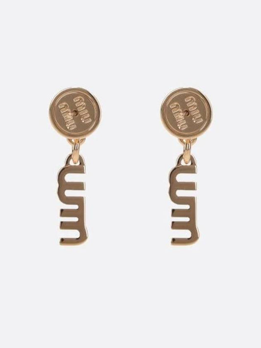 logo drop earrings - MIU MIU - BALAAN 2